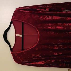 Burgundy Crushed Velvet Tunic